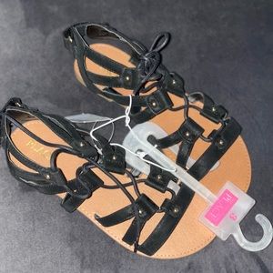 Brand new Girls Size 3 Black Sandals